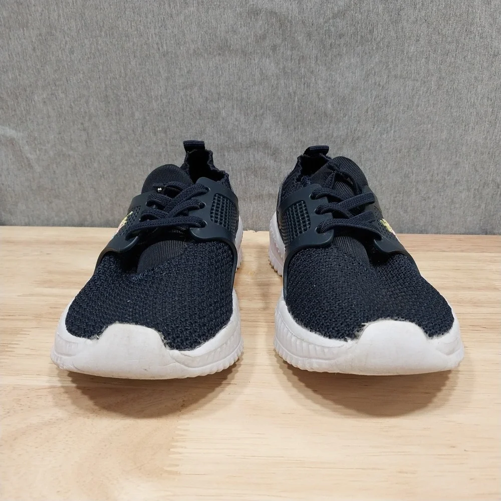 U.S. Polo Assn Sneakers Kids Knit Mesh Athletic Shoes 10M Navy Blue
